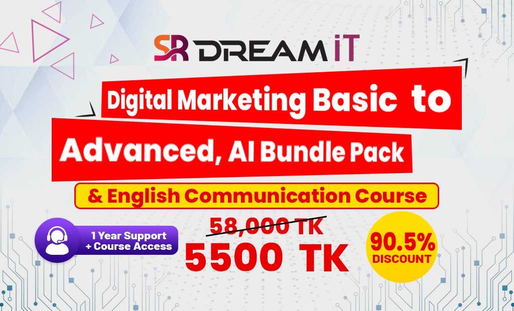 Digital Marketing Basic to Advanced, AI Bundle Pack and English Communication Course