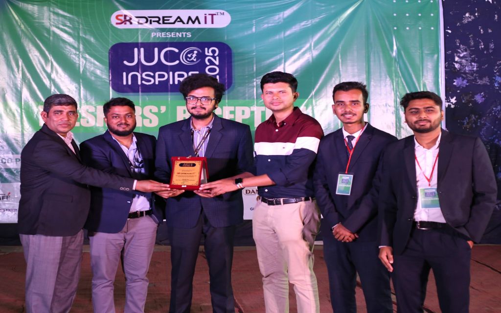 Jahangirnagar University Career Club Awards SR Dream IT for Excellence in IT Education.